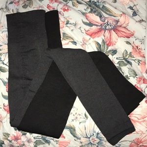 2 Pair Footless Fleece Tights